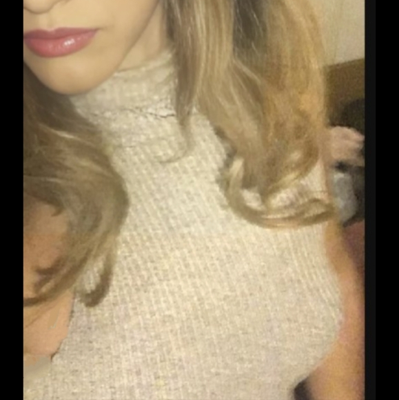 TopShop Ribbed Knee-Length In Beige - Picture 4 of 8